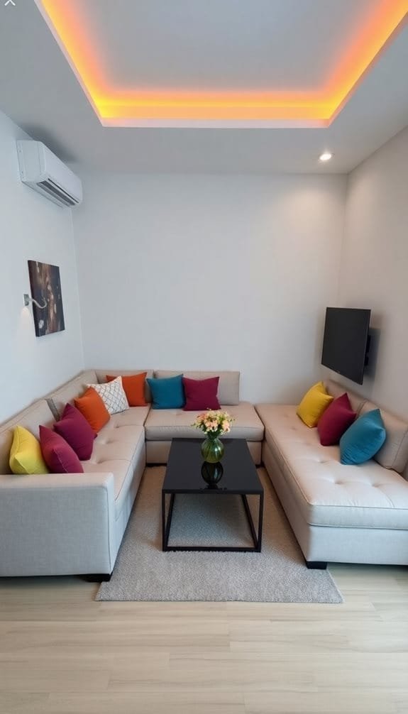 comfortable corner seating option