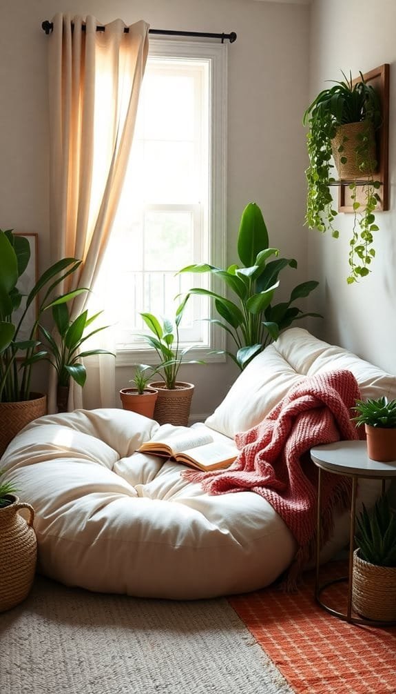 comfortable padded floor cushions