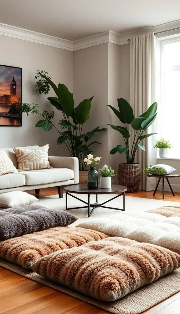 comfortable seating for floors