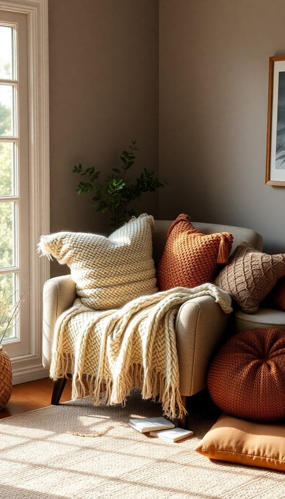 cozy decorative cushion accents