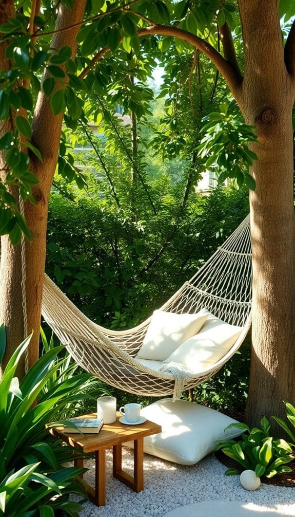 cozy nature themed reading nook