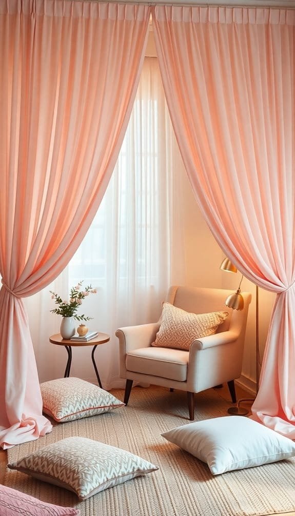 draped fabric overhead canopy