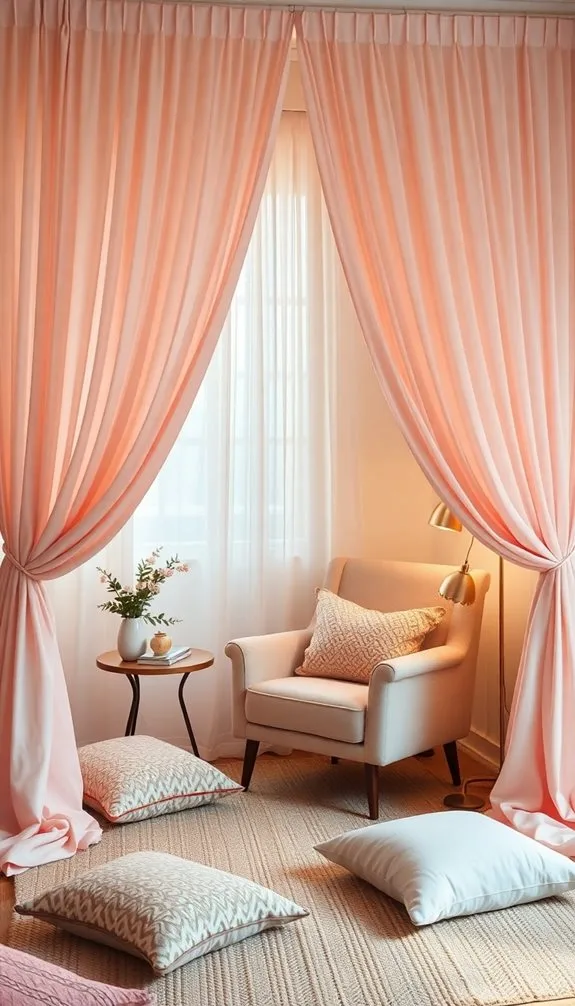 draped fabric overhead canopy