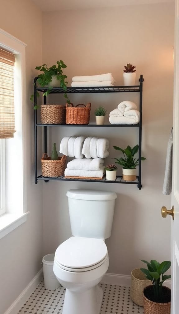 maximize bathroom storage space