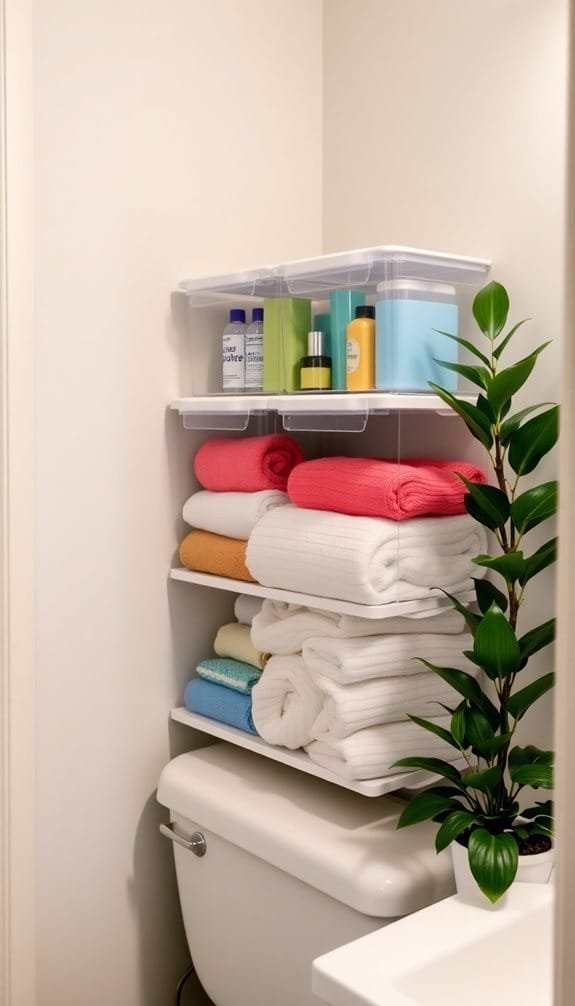 organize with transparent containers