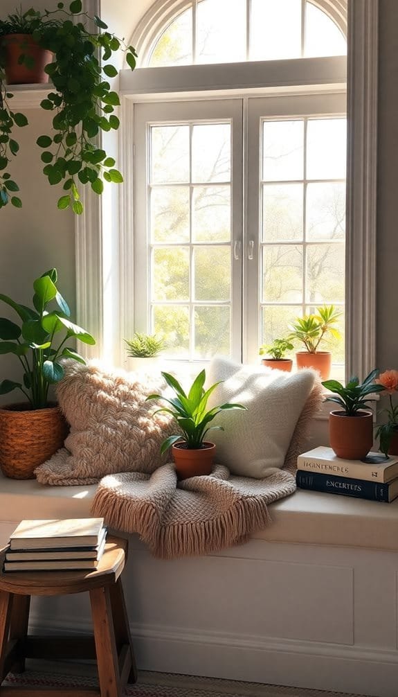 relaxing view from window