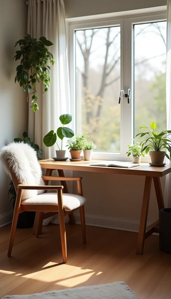 simple organized workspace design