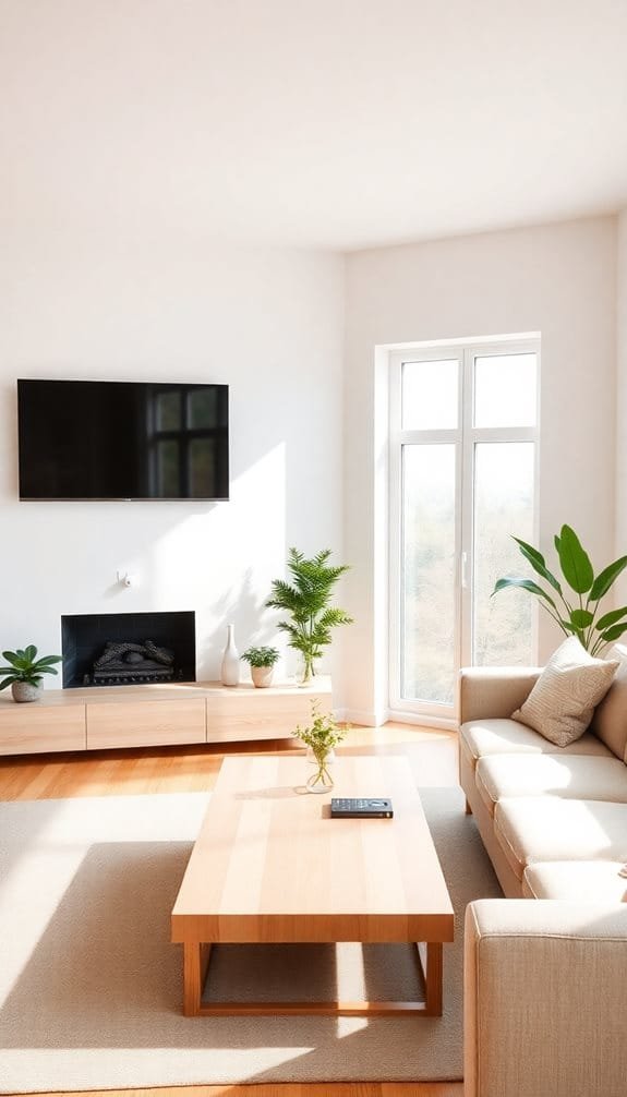sleek simple entertainment setups
