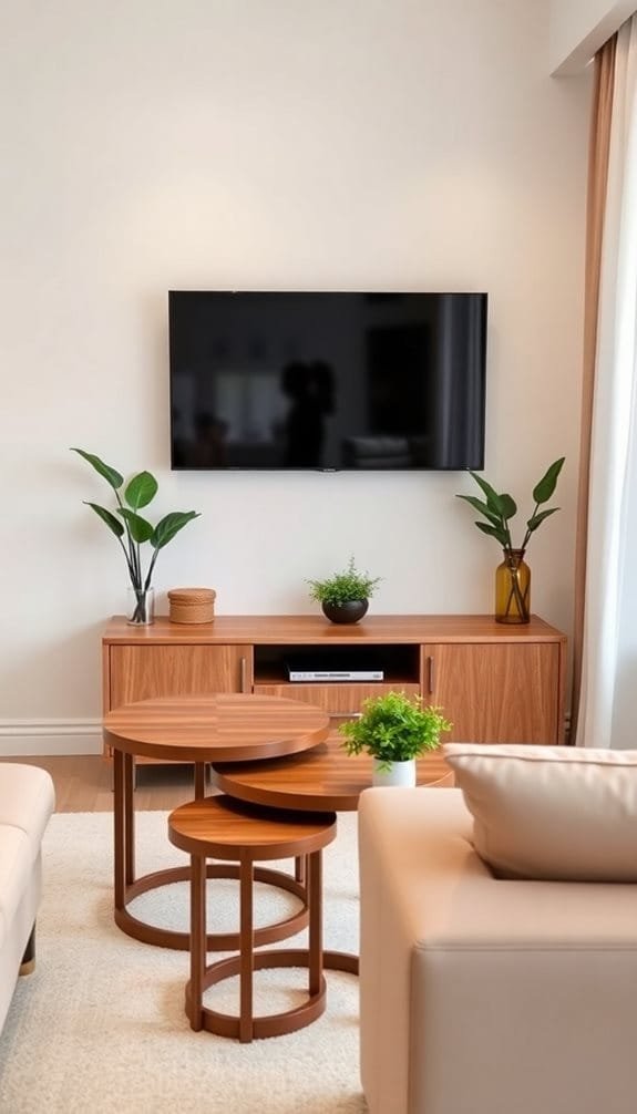 stacked tables for organization