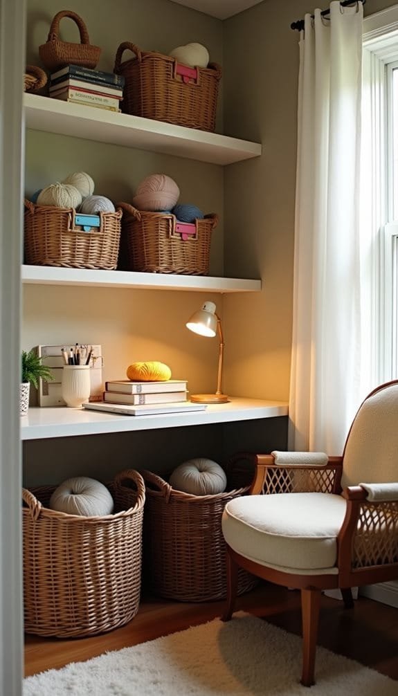 stylish organization with baskets