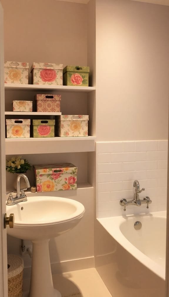 stylish organization with boxes