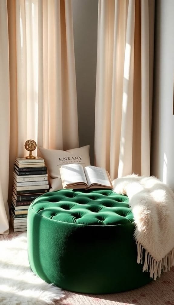 stylish ottoman seating area