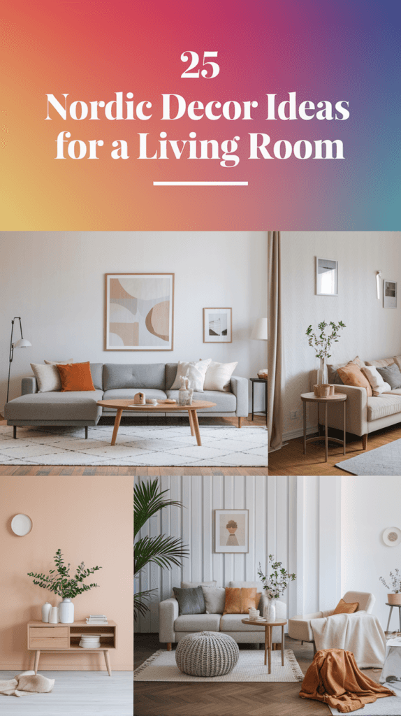 Nordic decor ideas showcasing stylish living room designs with neutral colors and modern furniture for inspiration.