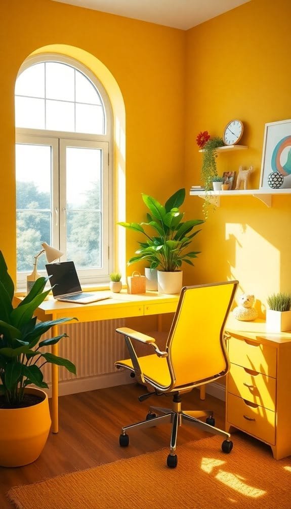 bright and vibrant workspace