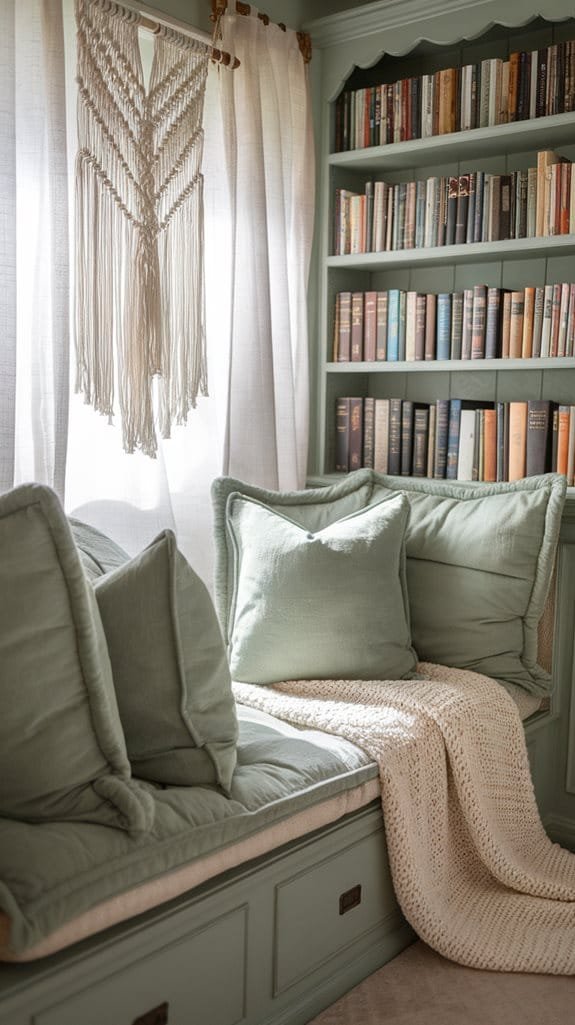 cozy reading nook setup