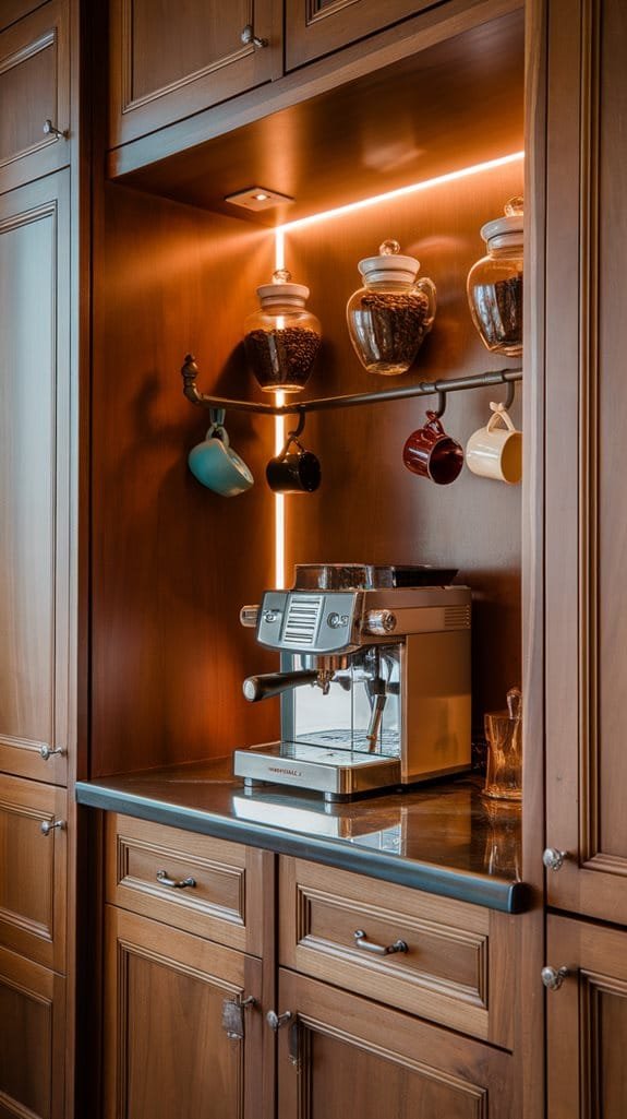 custom cabinetry for coffee