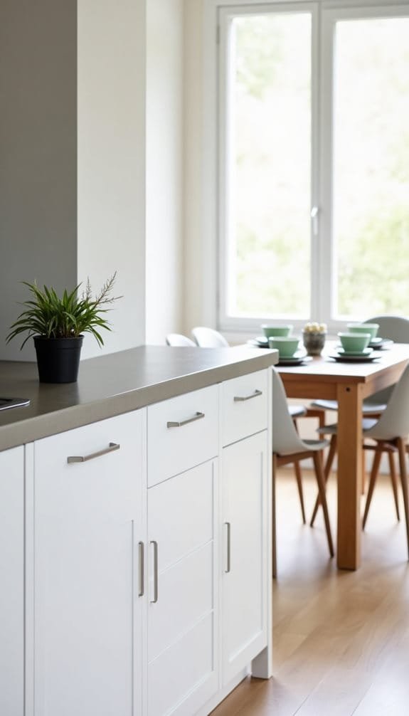 sleek simple dining spaces