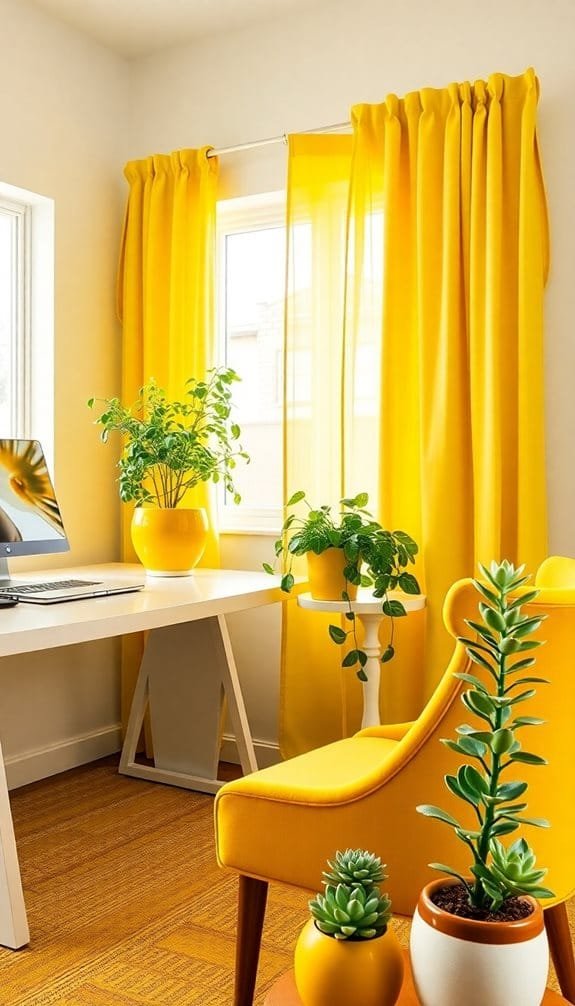 vibrant yellow flora containers