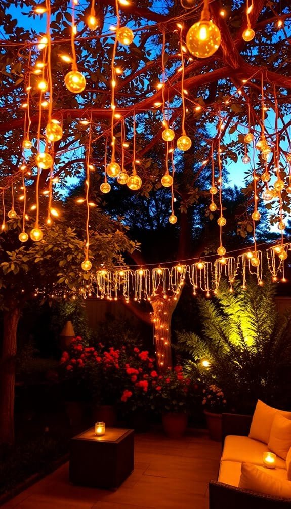 whimsical string lights ambiance