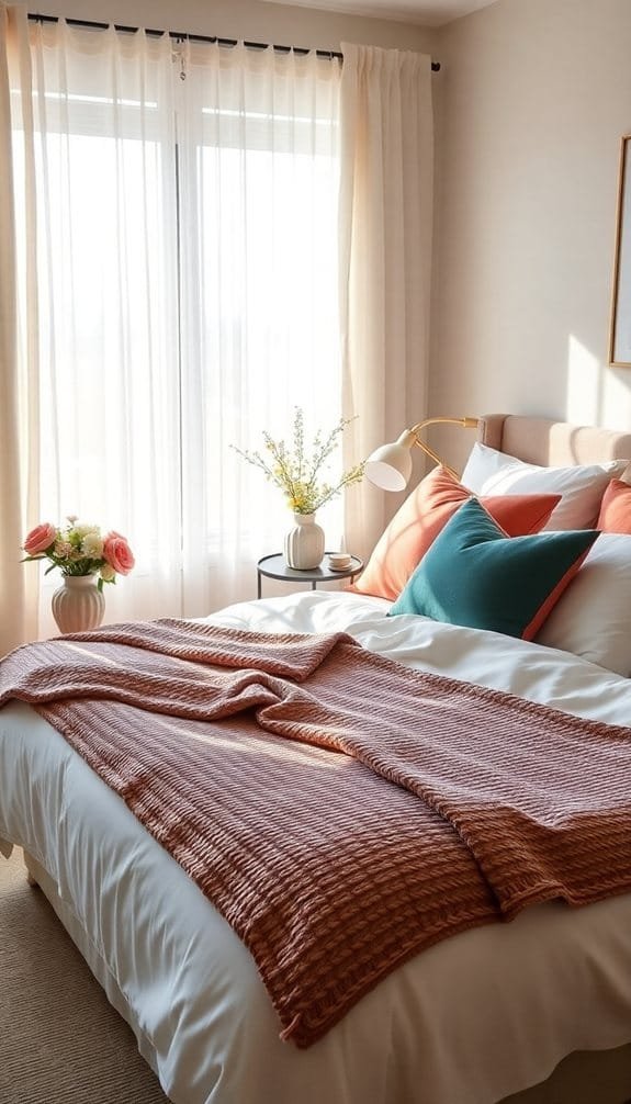 comfortable layered bedding system