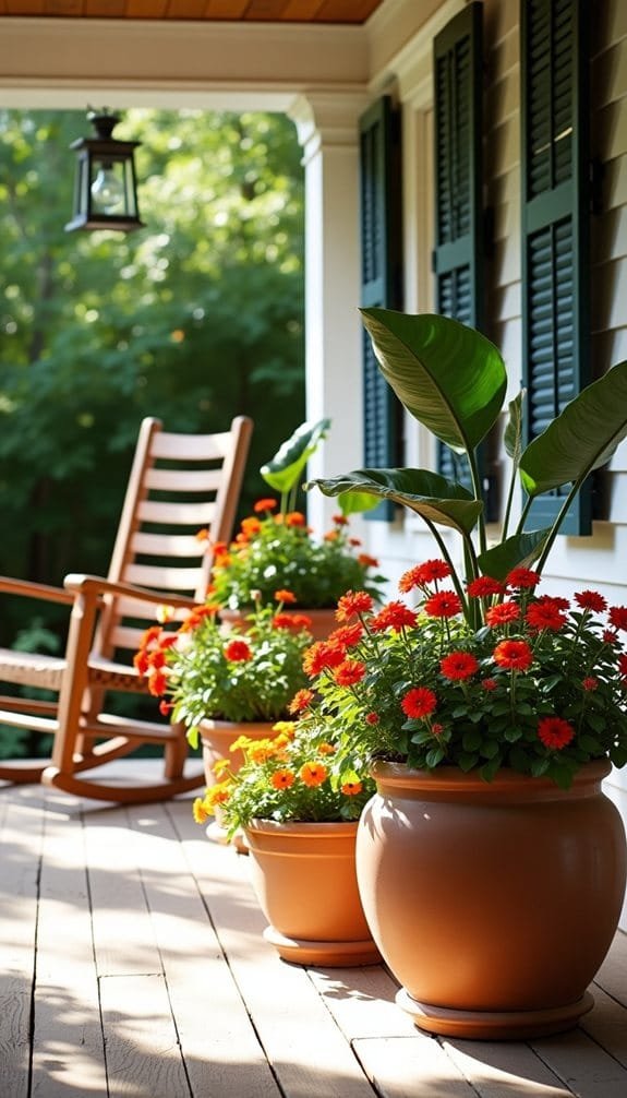 bold textured artistic planters