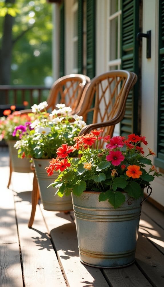 charming rustic vintage planters