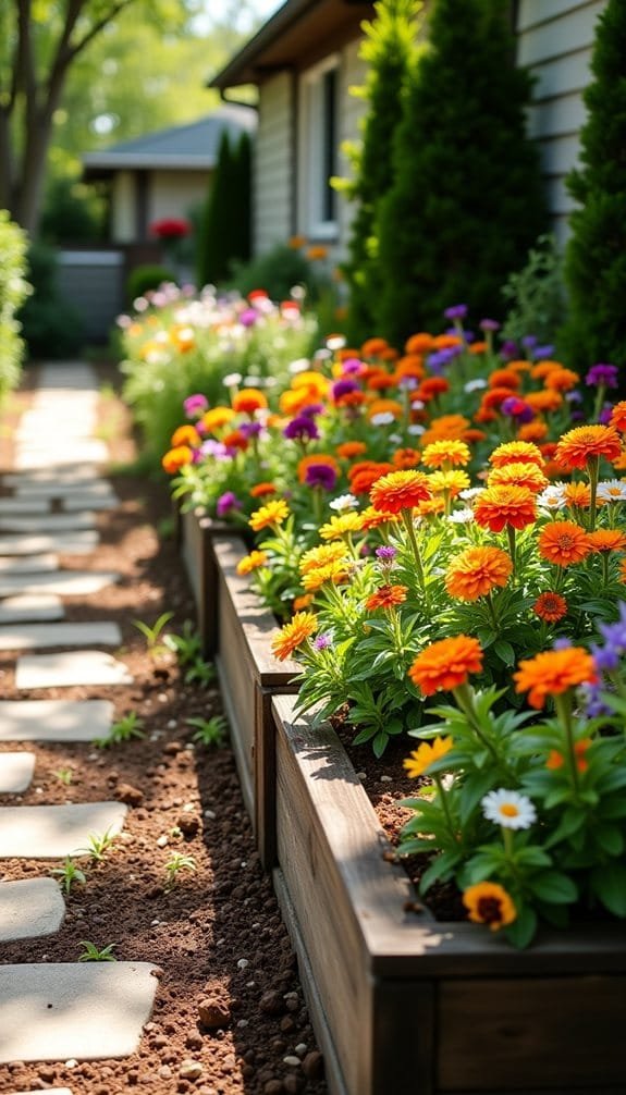 creative raised flower beds