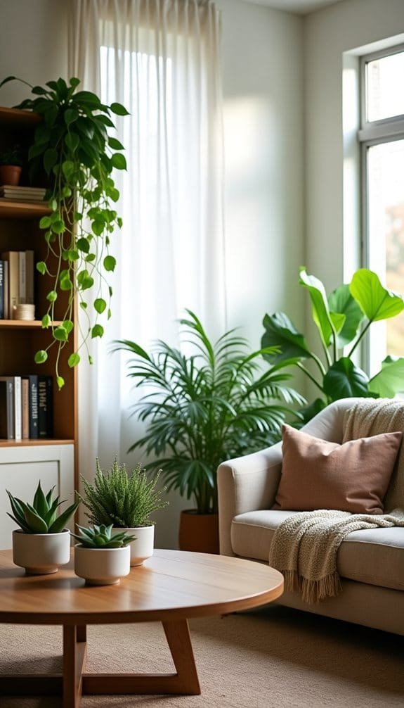 integrate plants with decor