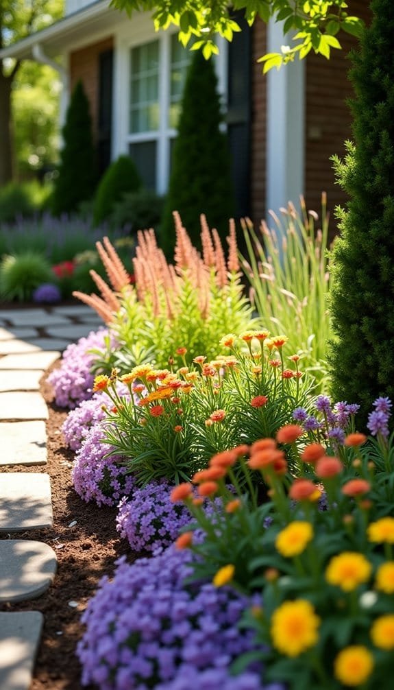 low maintenance native flower beds