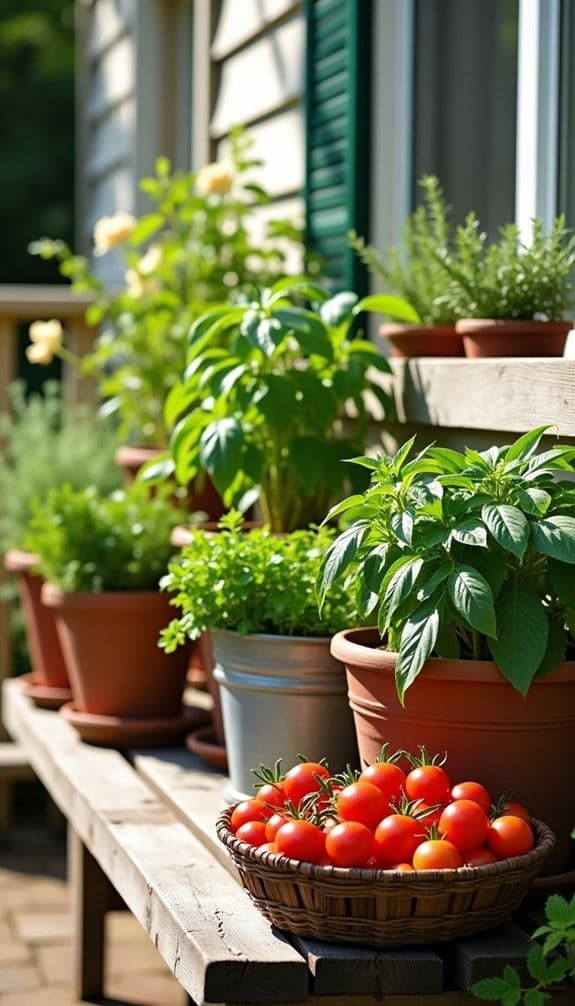 mini garden herb containers