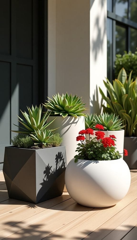 modern geometric container design