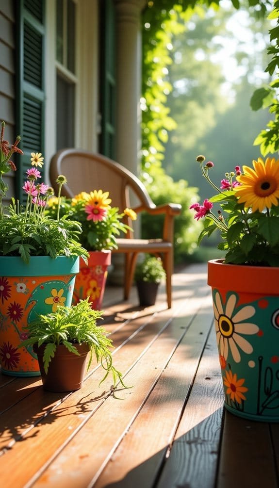 personalized diy painted pots