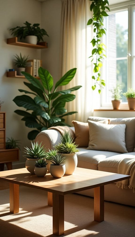 plants enhance furniture aesthetics