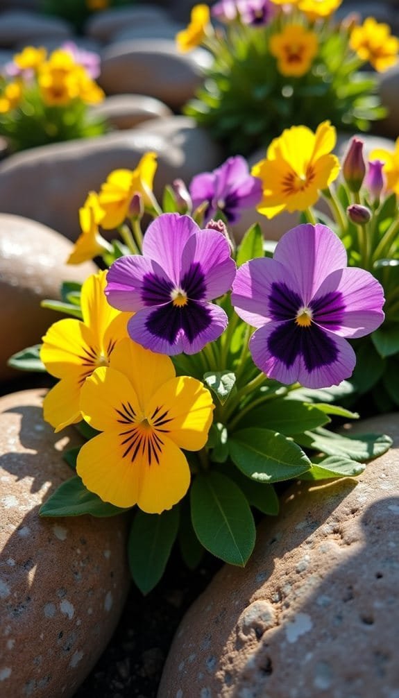 rock and flower aesthetics
