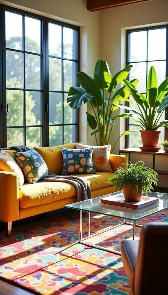 vibrant patterns enhance decor