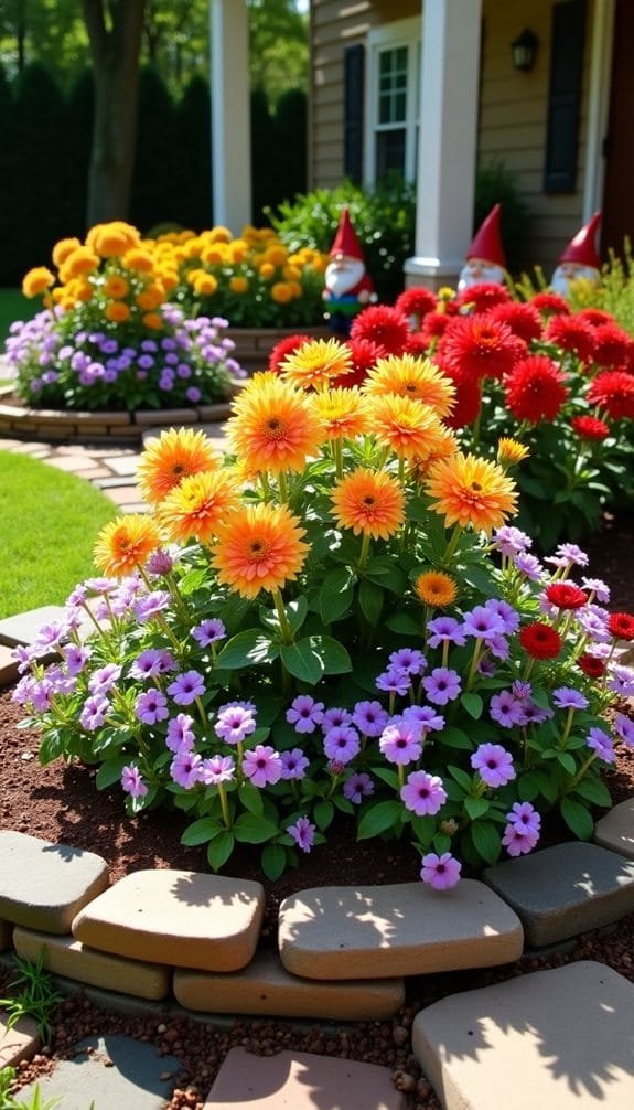 vibrant playful flower arrangements
