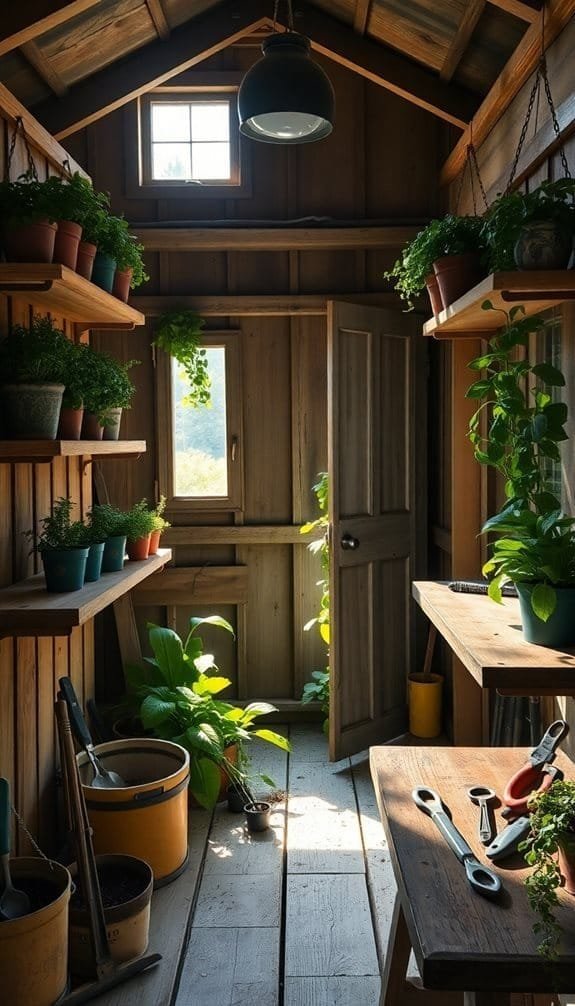 charming garden organization space