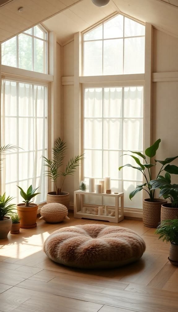 cozy serene meditation sanctuary