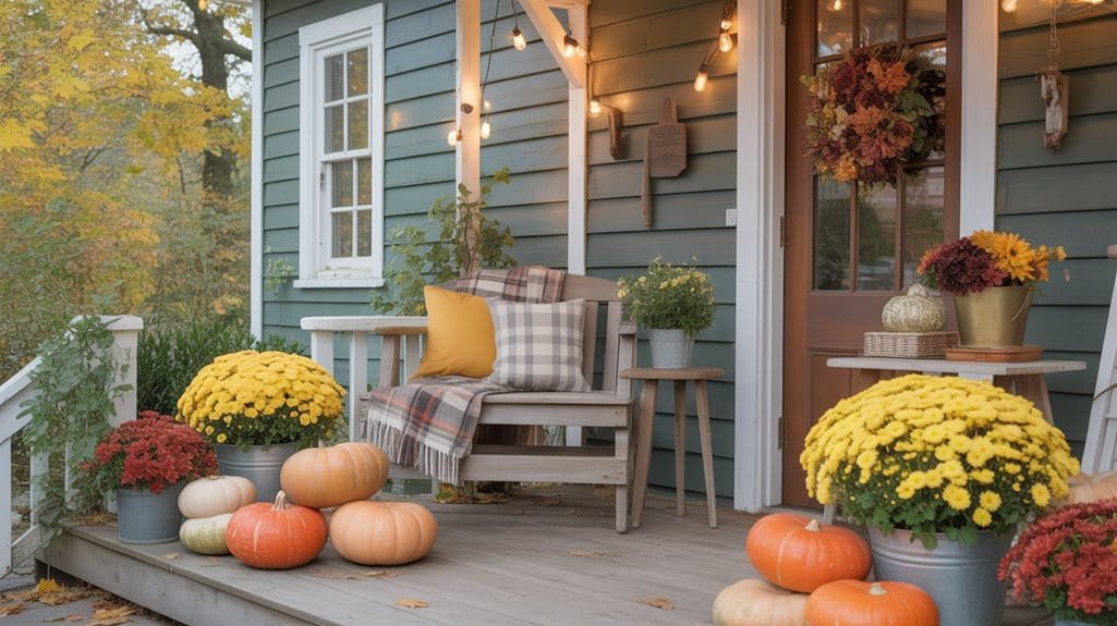 adorable fall porch decorations