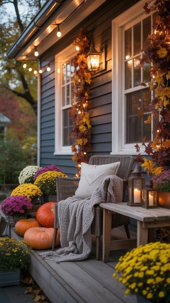 cozy autumn porch ambiance