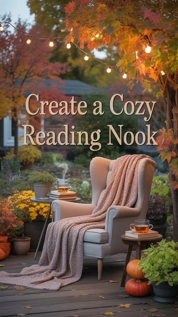 cozy garden reading nook