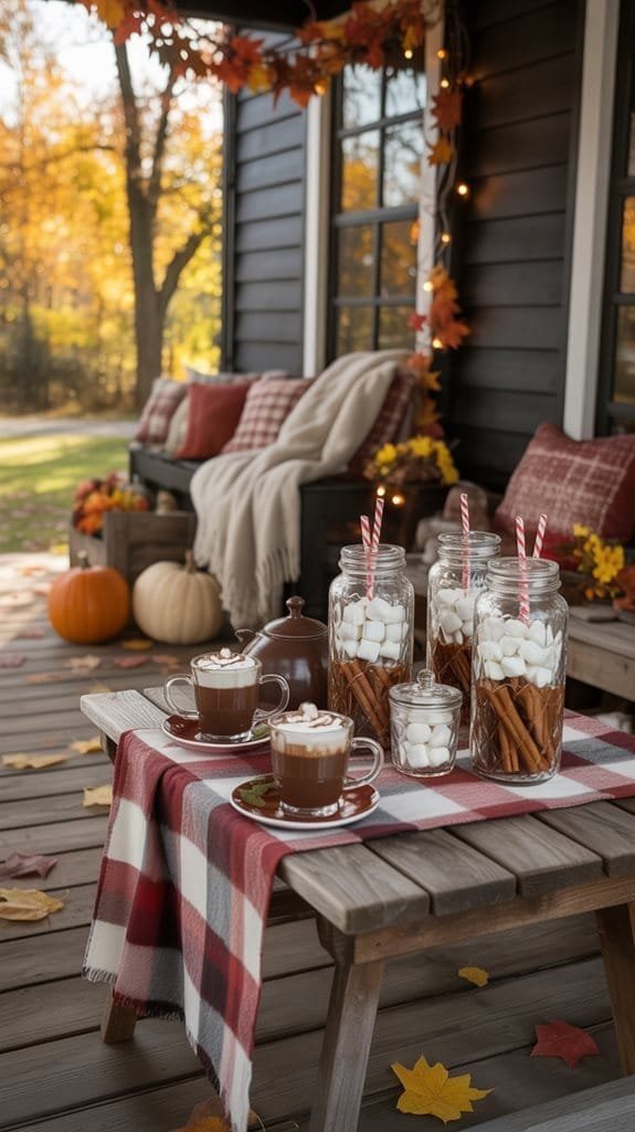 cozy hot cocoa gathering station
