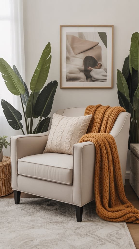 cozy reading nook setup