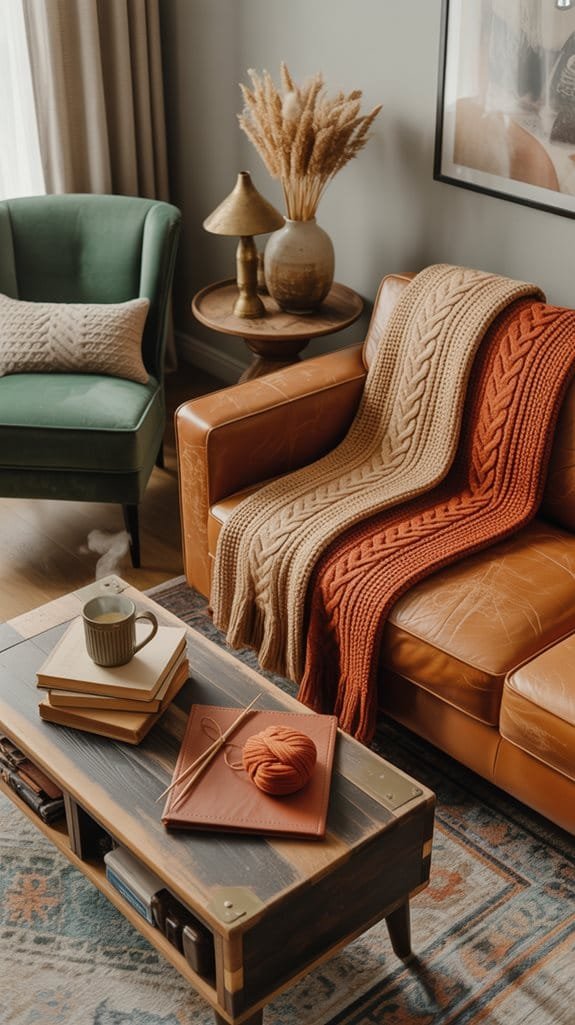 cozy vintage eclectic living