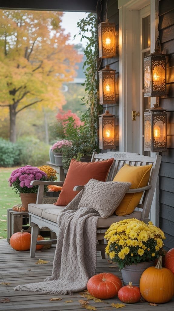 enchanting fall porch lanterns