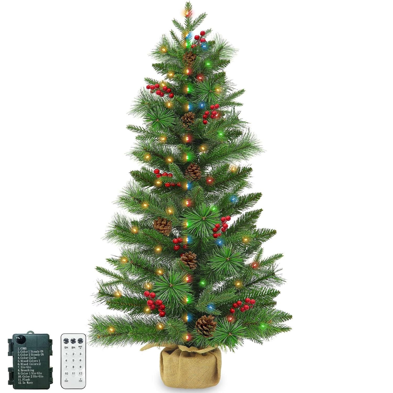 3Ft Dual Color Remote Control Christmas Tree