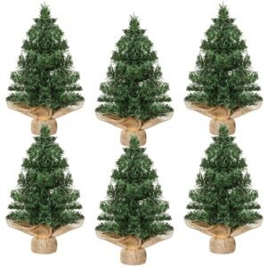 Yinder 6 Pcs Mini Christmas Trees Set