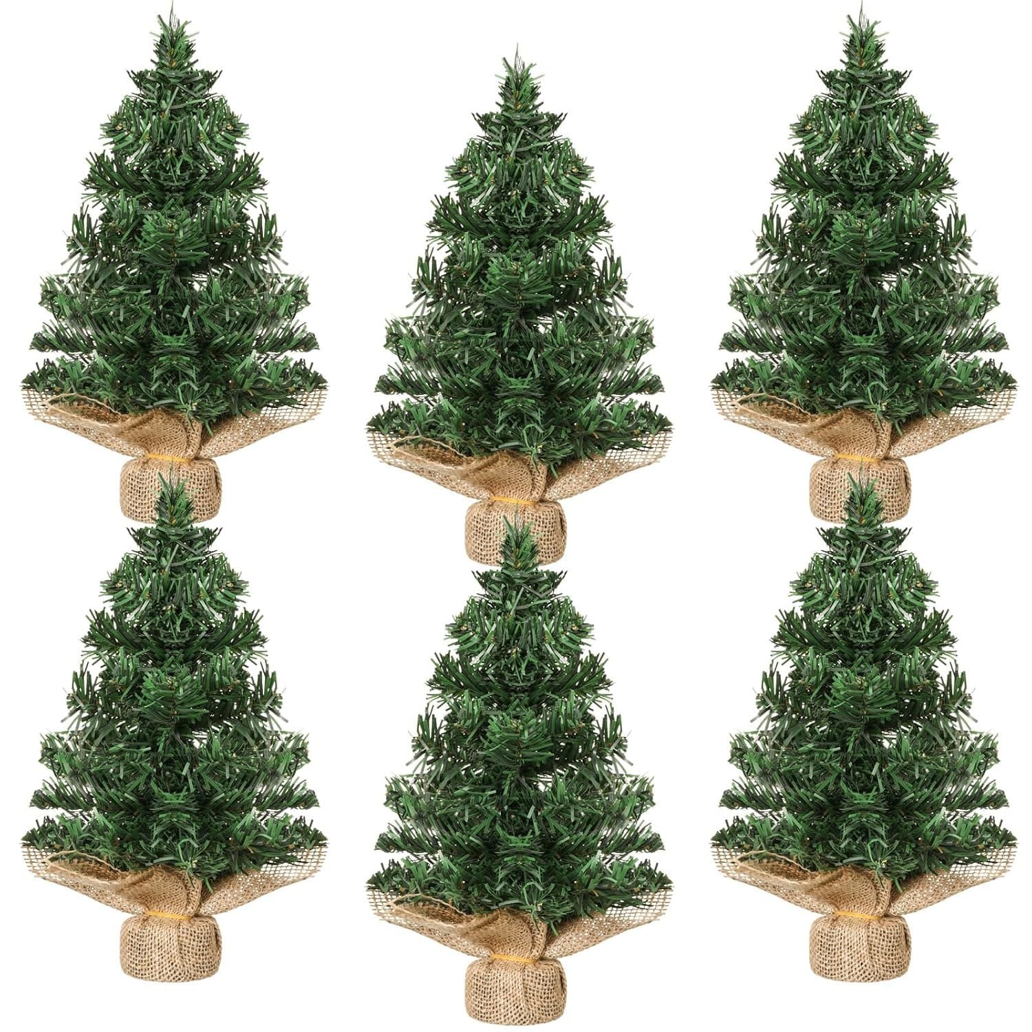 Yinder 6 Pcs Mini Christmas Trees Set