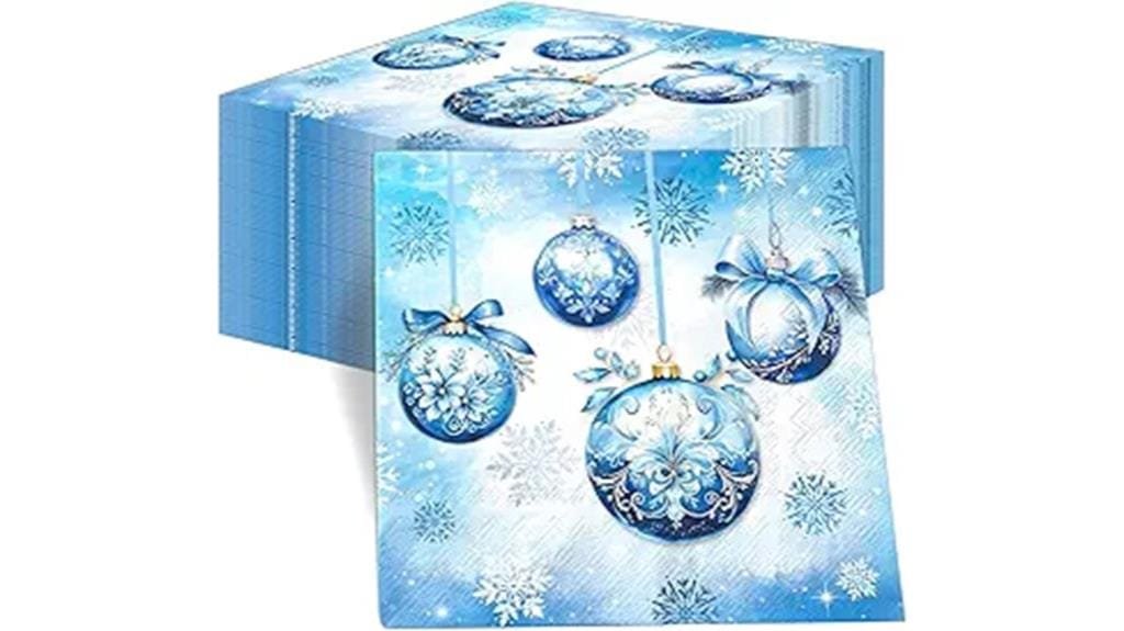 blue christmas party supplies