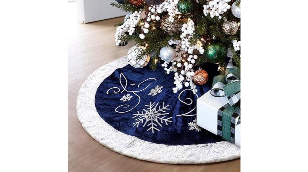 blue christmas tree skirt